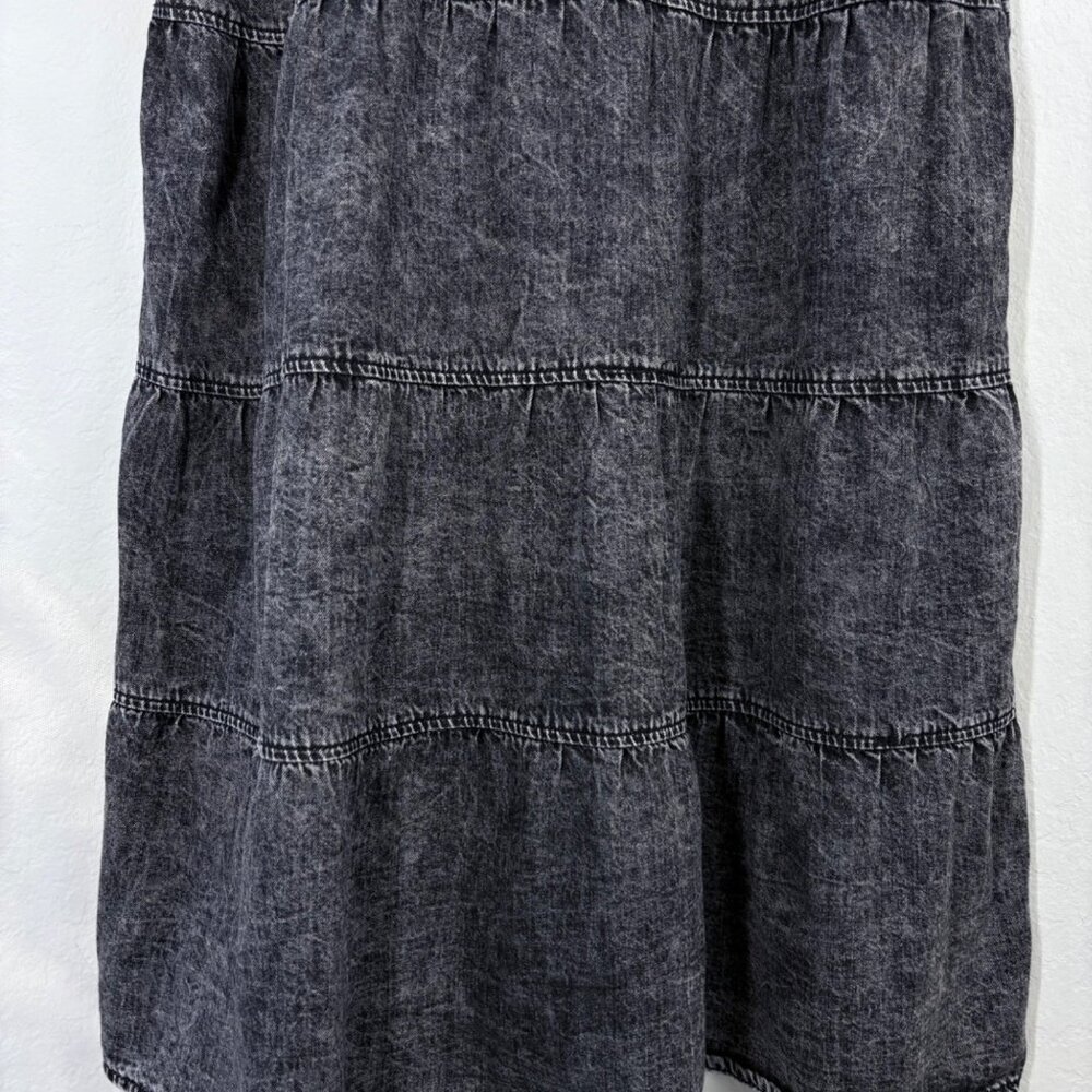 Black Denim Babydoll Dress Size Large - Picture 6 of 6